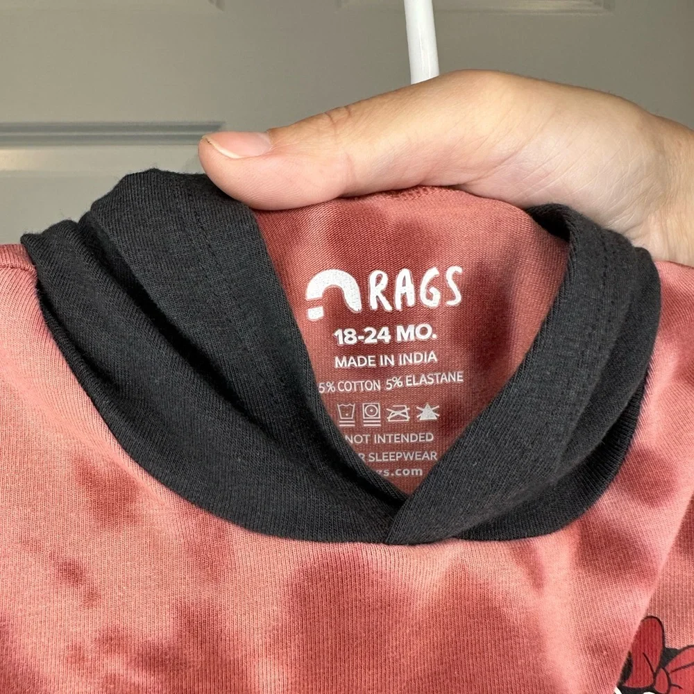 Rags Hooded‎ Romper Disney Mickey Size 18-24 months